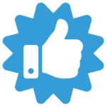 Blue Thumbs Up Icon
