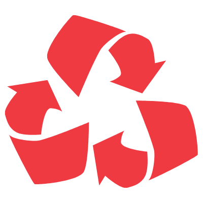 recycle icon red