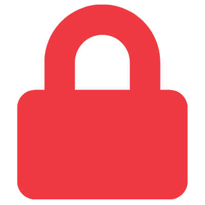 security icon red Icon of Padlock